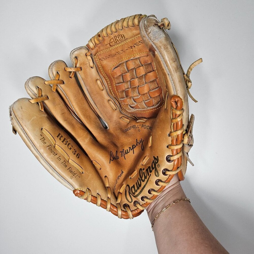 Vintage Rawlings "Holdster" RBG36 Right-Handed Baseball Glove Leather‎ Adult S